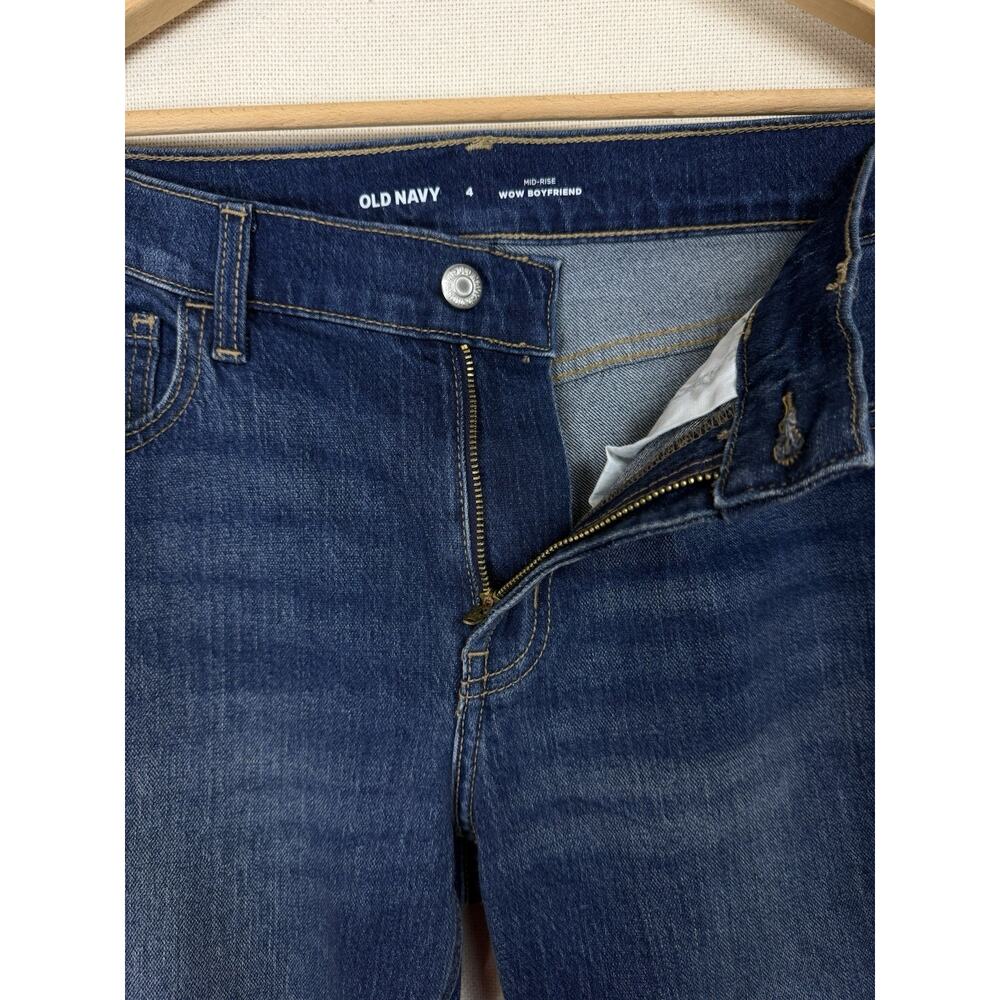 Old Navy Jeans Womens Size 4 Blue Wow Boyfriend Mid-Rise Stretch Denim Classic - Picture 4 of 10